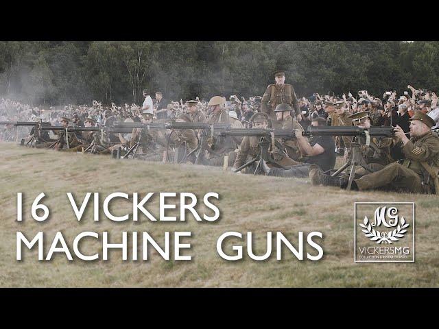 16 Vickers Machine Guns - Shooting Montage from Centenary Shoot