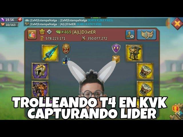 Trolleando T4 En KVK - Capturando Líder - 90 Millones De Oro - Lords Mobile Español