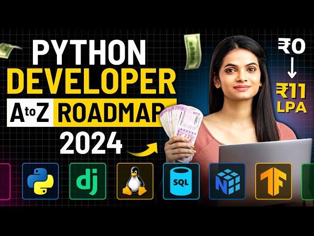 PYTHON Developer Roadmap 2024 | FASTEST Way to Learn Python Programming & Get a JOB!