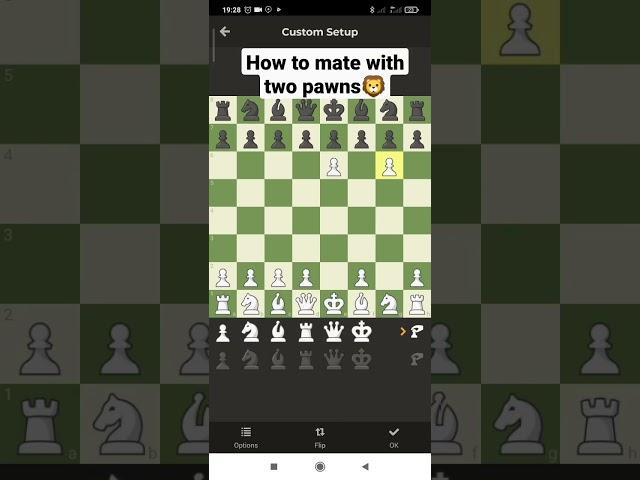 HOW TO MATE WITH TWO PAWNS IN TWO MOVES