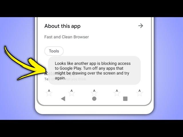 Fix "Looks like another app is blocking access to Google Play" 2022