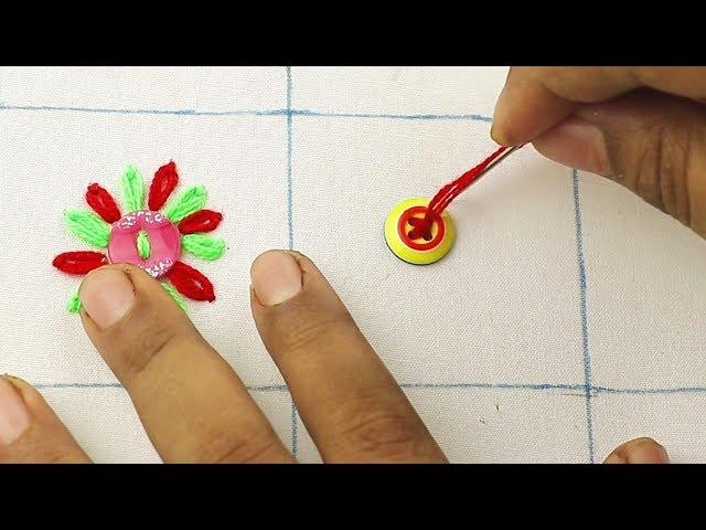 3 easy sewing hacks with buttons, beautiful button embroidery designs, hand embroidery button work