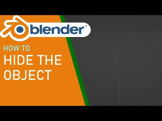 Blender how to hide the object