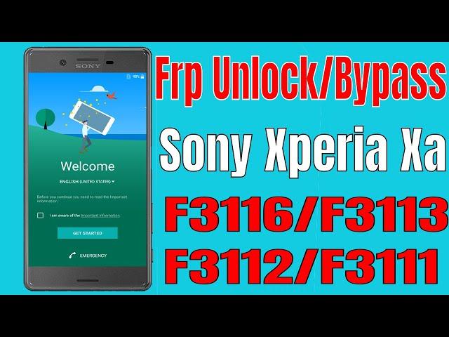 Sony Xperia Xa All Models Frp Unlock/Bypass Google Account Lock 2019