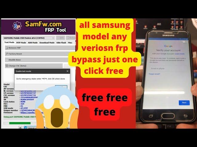 How to bypass samsung j5 prime frp Android 8.0.0 || With pc 100% working free tool samFw free tool