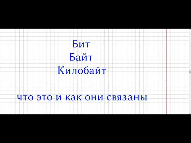 Что такое бит, байт и килобайт и как они связаны между собой.