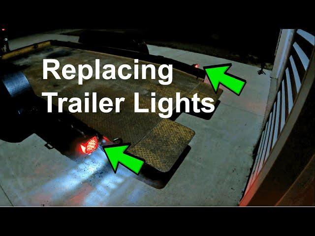 Replacing Broken Trailer Lights With LED Ones - Plasma Cut Old, Weld New Brackets - Friend's Trailer