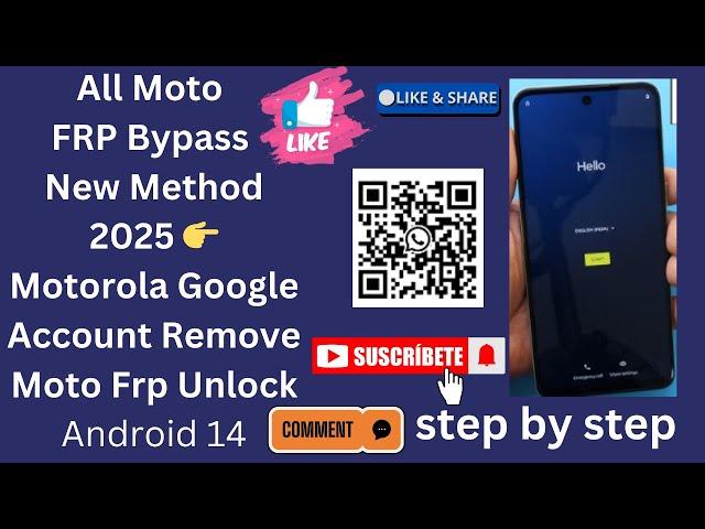 All Moto FRP Bypass New Method 2025 | Motorola Google Account Remove | Moto Frp Unlock step by step