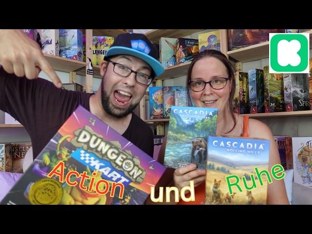 Doppelschlag von Kickstarter mit Dungeon Kart und Cascadia Rolling Rivers/Hills #boardgames