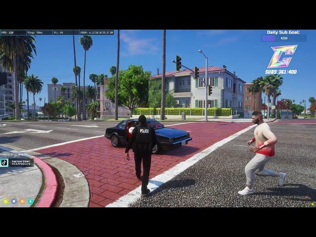 The Besties breaks character after meeting Arjun for the first time. (Capped's cop) | NoPixel 4.0