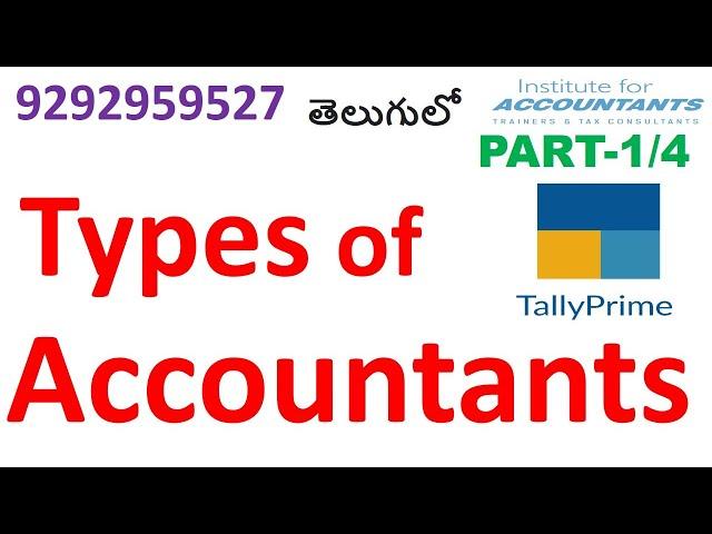 types of accountants || #tallyprime