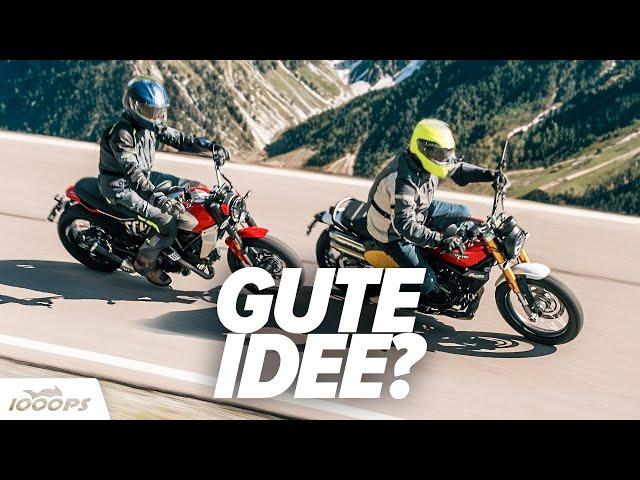 Auf Alpentour mit Scramblern?! - Ducati Scrambler Icon & Fantic Caballero 700 im Alpen-Test