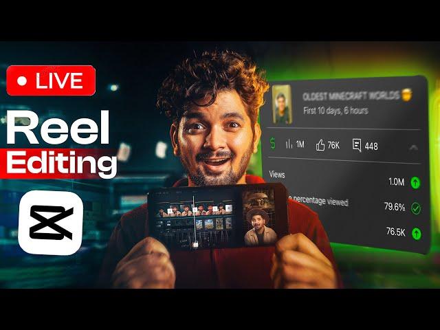 LIVE Step by Step REEL VIDEO EDITING Tutorial in CapCut Mobile