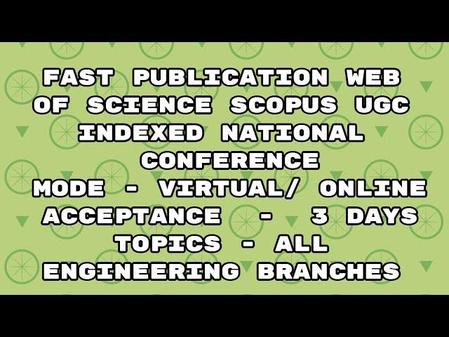 virtual conference/ web of science scopus indexed elsevier conference 2022 3 days acceptance #shorts