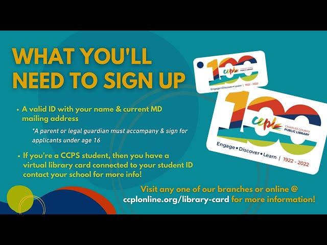 Your Charles County Library Card Sign-Up Month