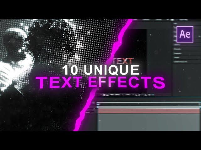 HOW TO MAKE: 10 Unique Text Effects for Tiktok Edits || After Effects Tutorial