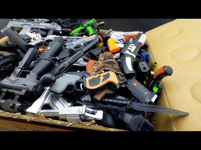 Weapon Box! Explosives & Dangerous Toy Guns - Various Weapons - Box of Toy Guns