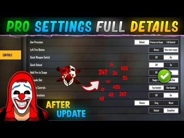 Free fire settings full details in tamil || After update free fire settings || Free fire setting