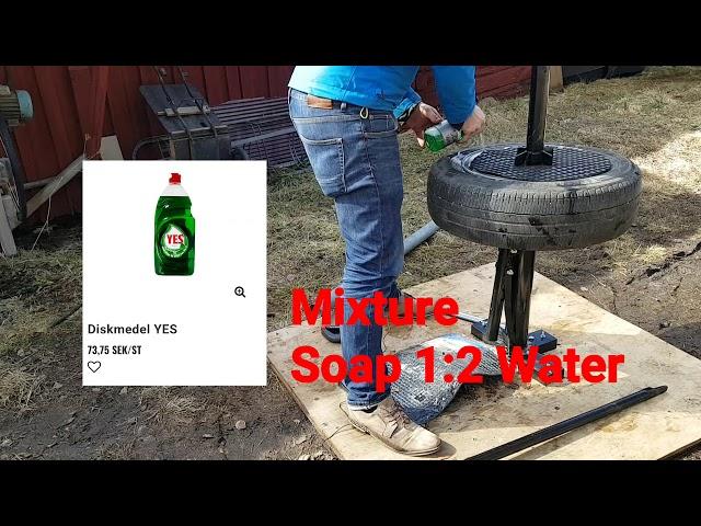 Harbor freight/Biltema manual tire changer (the easy way)