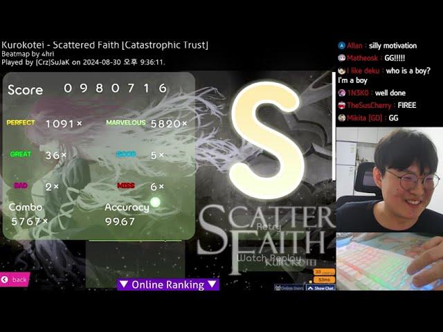 ​​​Scattered Faith [Catastrophic Trust] (99.67%) 980K | osu!mania