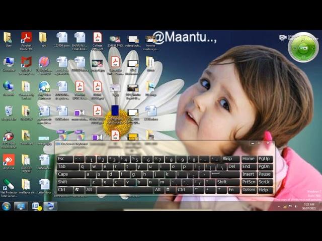 How to enable and disable on- screen Keyboard in windows 7