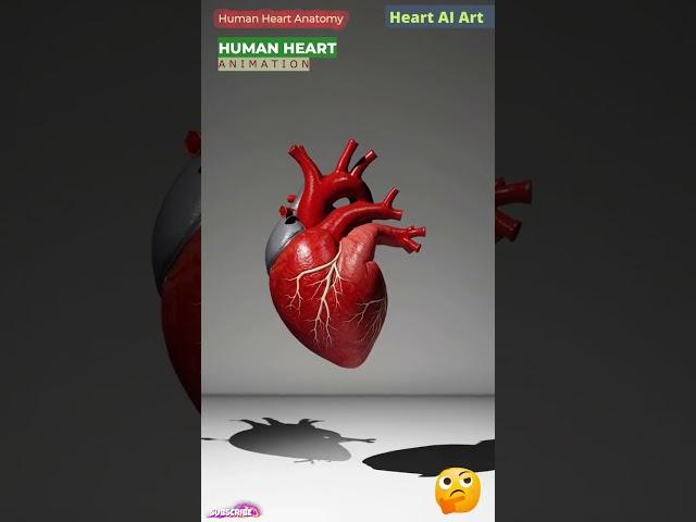 Human Heart Animation | Cardiac Anatomy | Heart AI Art | 104