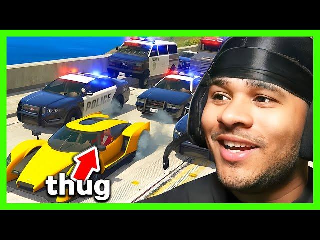 20 COPS vs 1 THUG! GTA RP! ⭐⭐⭐⭐⭐