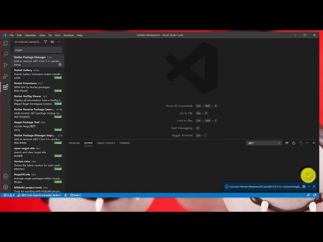 .Net core - Easy to use Nuget manager with VS Code