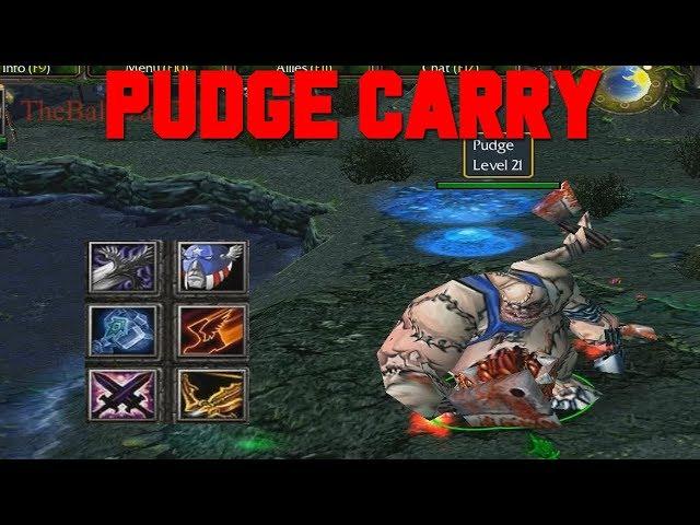 DOTA PUDGE CARRY - BEYOND GODLIKE (LOOOOL)