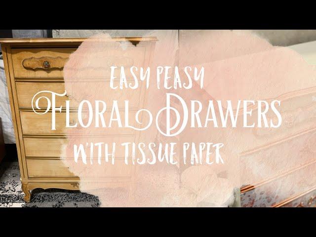 Vintage French Provincial Dresser With Easy Decoupaged Drawer Fronts | DIY Dresser Makeover