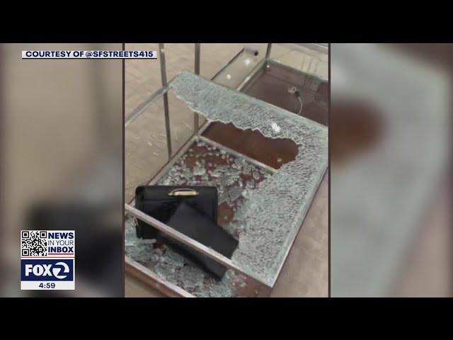 San Francisco's Neiman Marcus hit in smash and grab theft; video shows suspects flee