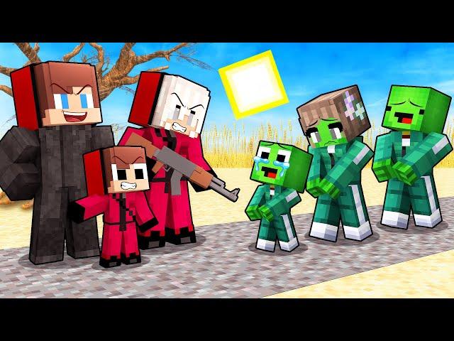 JJ Family Arrest Mikey Family in SQUID GAME - Maizen Minecraft Animation