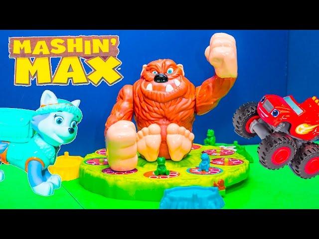 Playing Mashin Max with Paw Patrol vs  Blaze and the Monster Machines