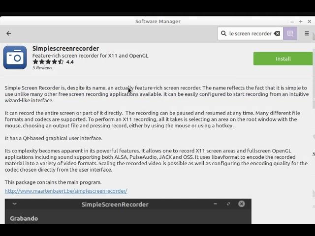 install simple screen recorder linux mint