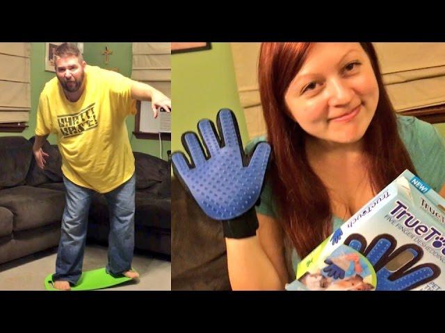 SHE RIPS OUT HIS BACK HAIR WITH A DOG BRUSH PRANK GONE WRONG! FAT PEOPLE SLIM FIT BOARD FAIL!