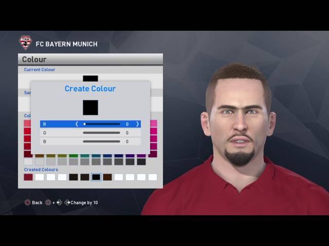 PES 2017 - Franck Ribéry Face Build Settings