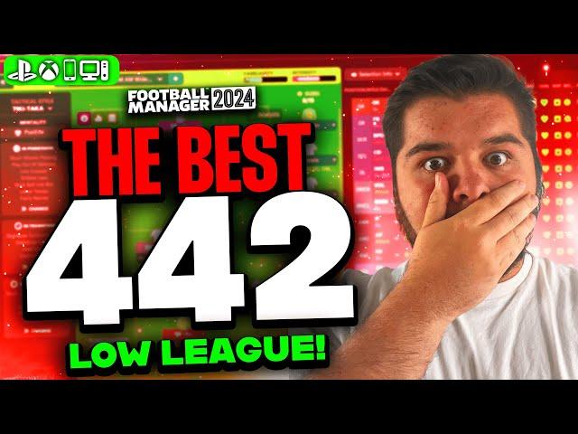 The BEST 4-4-2 FM24 Tactic For Low Leagues! | Best FM24 Tactics!