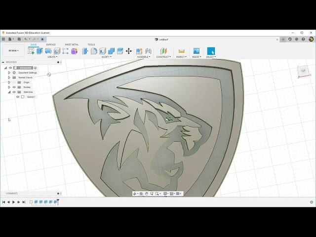 Making 3D logo in Fusion 360 by using SVG