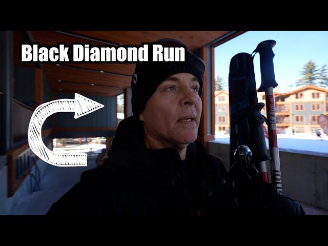 SEE BLACK DIAMOND SKIING POV.  Watch a video going down Mount Cranmore's only open Black Diamond Slo