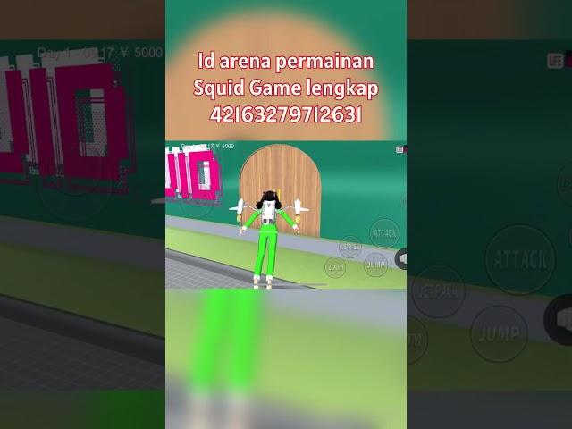 ID props Sakura School Simulator arena permainan Squid Game lengkap