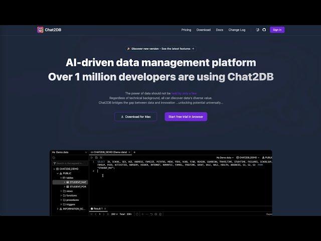 Chat2DB Pro Demo Video