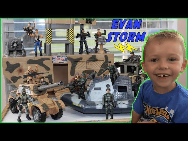 Toy Army Action Figures Surprise Box With Toy Tanks, Trucks & Boat