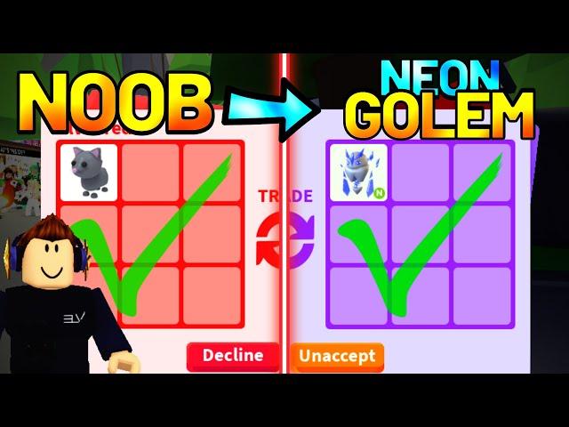 First to Neon Ice Golem Wins 30,000 Robux! Roblox Adopt Me