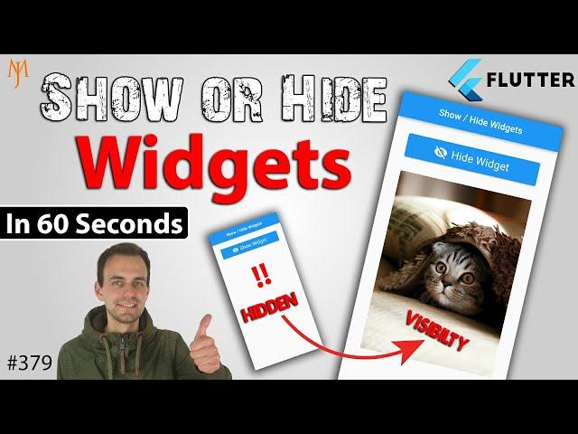 Flutter Tutorial - Show/Hide Widgets in Flutter | Visibility Widget | In 60 Seconds