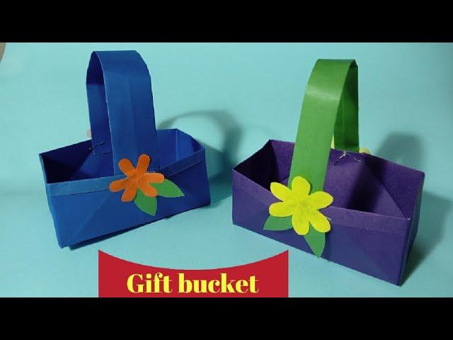 How to make Origami paper bucket || Paper Bucket making || @CraftbyAdnan