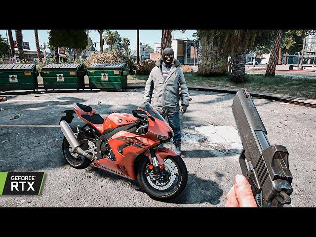 ASSALTO A LOJINHA E FUGA DE HONDA CBR 1000 | GAMEPLAY ULTRA REALISTA NA RTX 3080 TI 4K60FPS