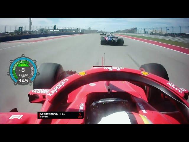 Vettel blasts through the field in the mighty SF71H