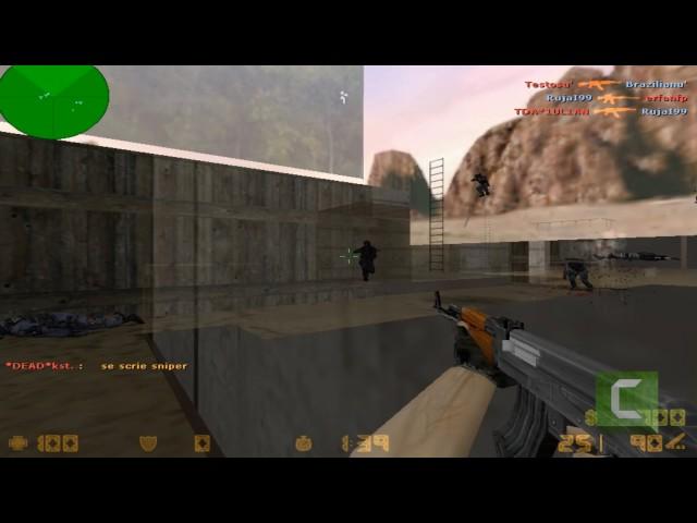 Counter Strike 1.6 WALLHACK F1 Gameplay [LINK DOWNLOAD]