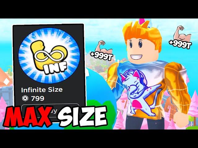 Buying Infinite Size Gamepass In Roblox Muscle Lifting Simulator