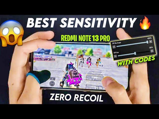 Redmi Note 13 Pro 5G Pubg Sensitivity Settings  | 4 Finger Full Gyroscope | BGMI PUBG MOBILE